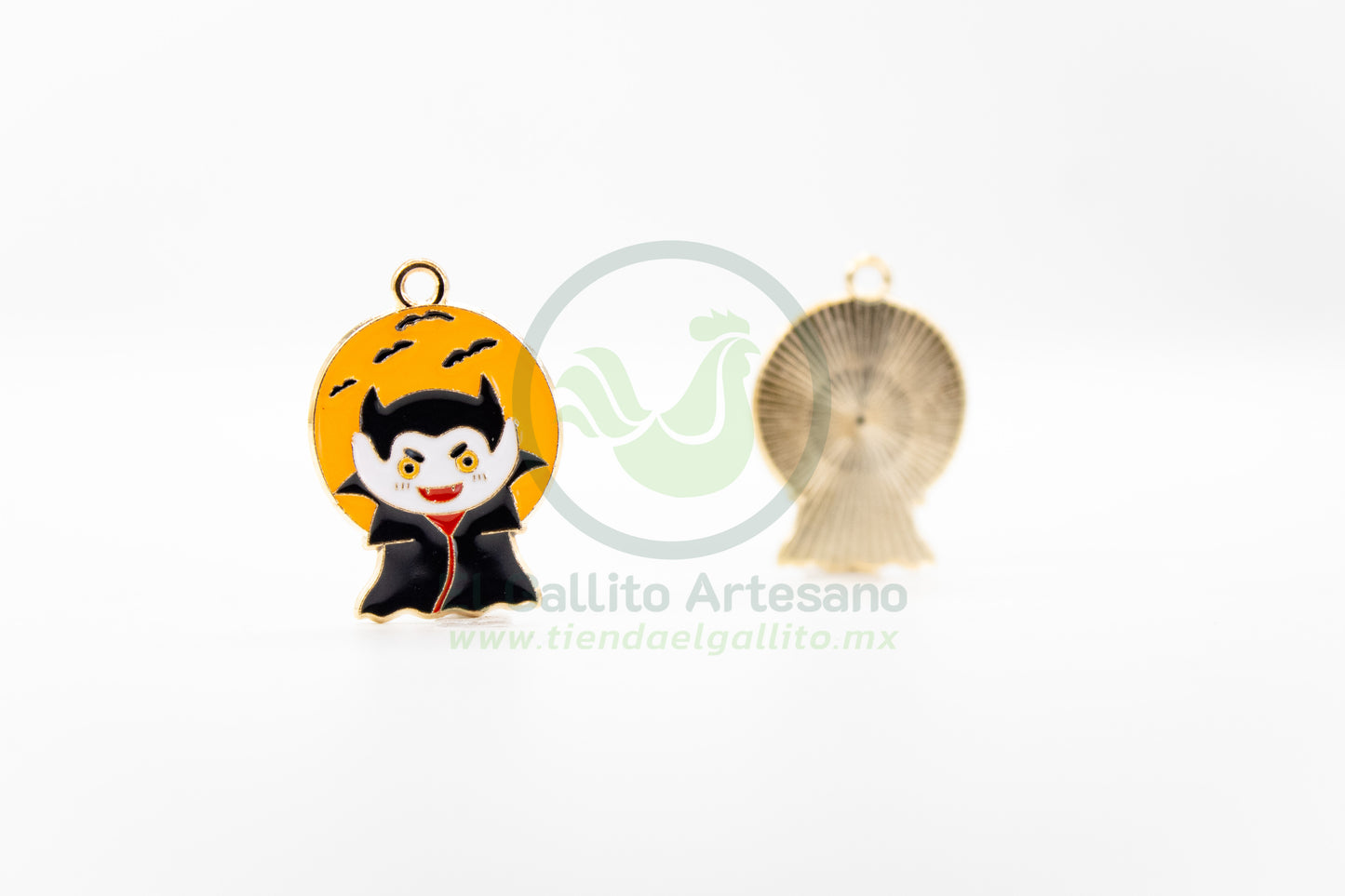 Drácula en la Noche - Dije Metal Halloween