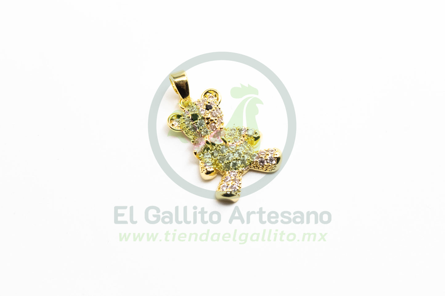Zirconia #128 Osito Moño Rosa