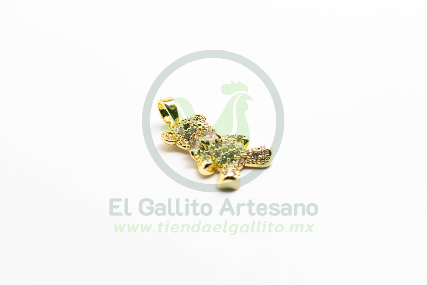 Zirconia #128 Osito Moño Rosa