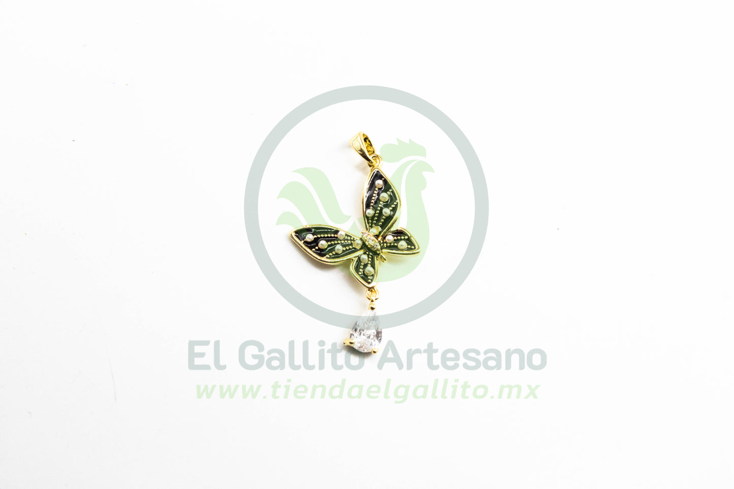 Zirconia #137 Mariposa Negra Perlitas Gota