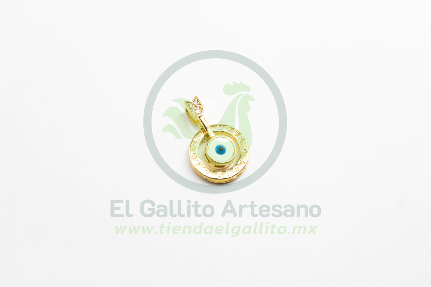 Dije Zirconia #141 | Flecha Ojo Blanco Movible