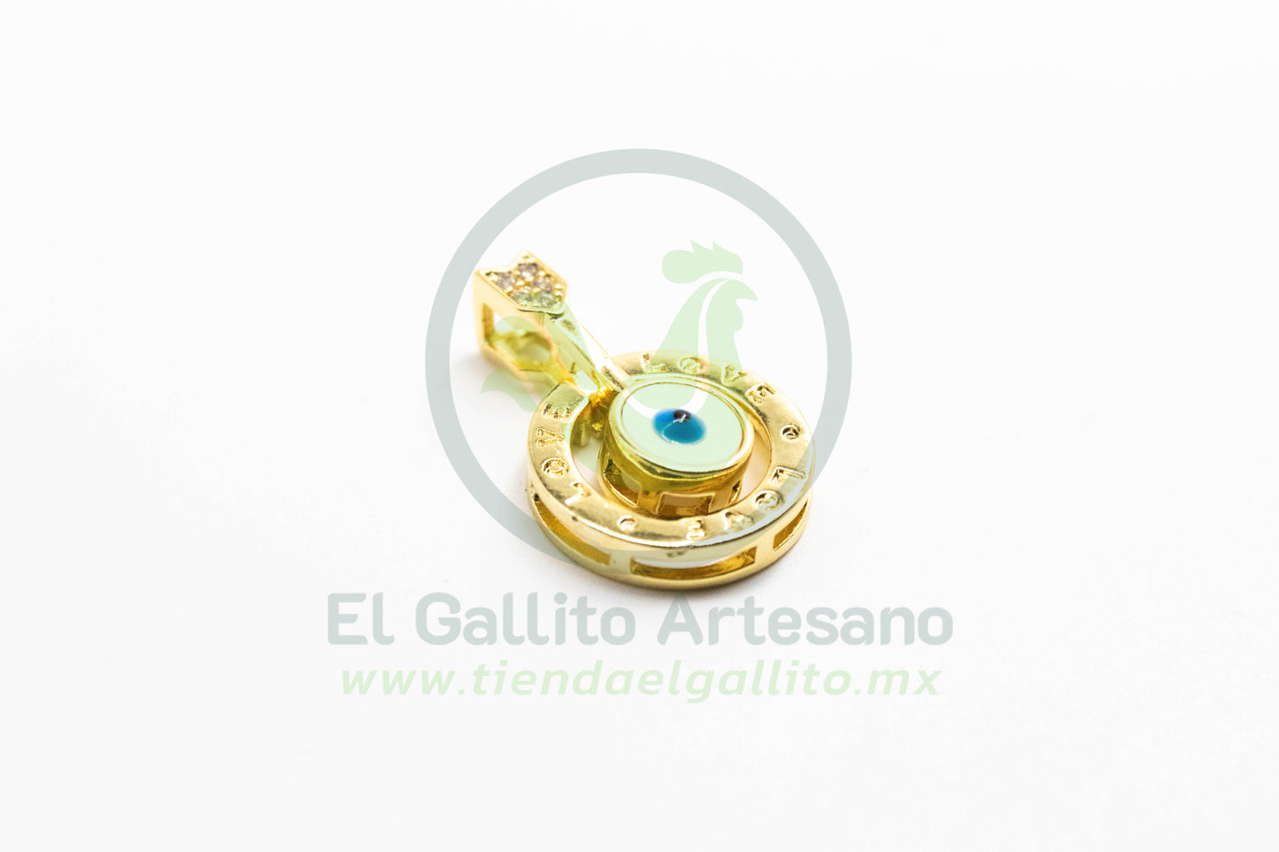 Dije Zirconia #141 | Flecha Ojo Blanco Movible