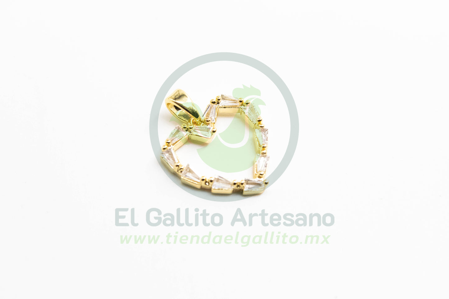Zirconia #147 Corazón Silueta Cristales