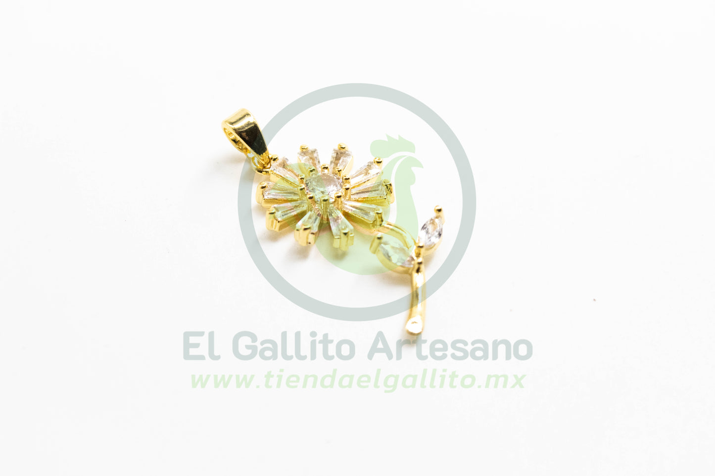 Zirconia #159 Flor Cristales Blancos