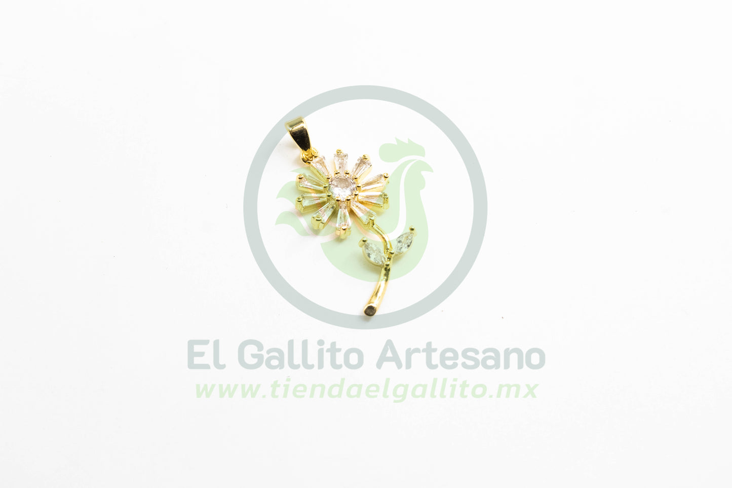 Zirconia #159 Flor Cristales Blancos