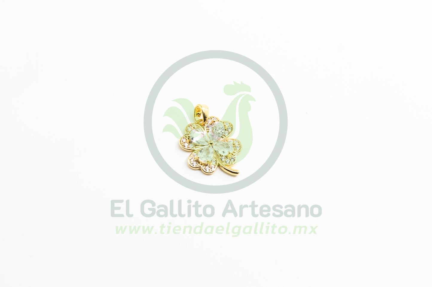 Zirconia #194 Trébol Blanco Cristales