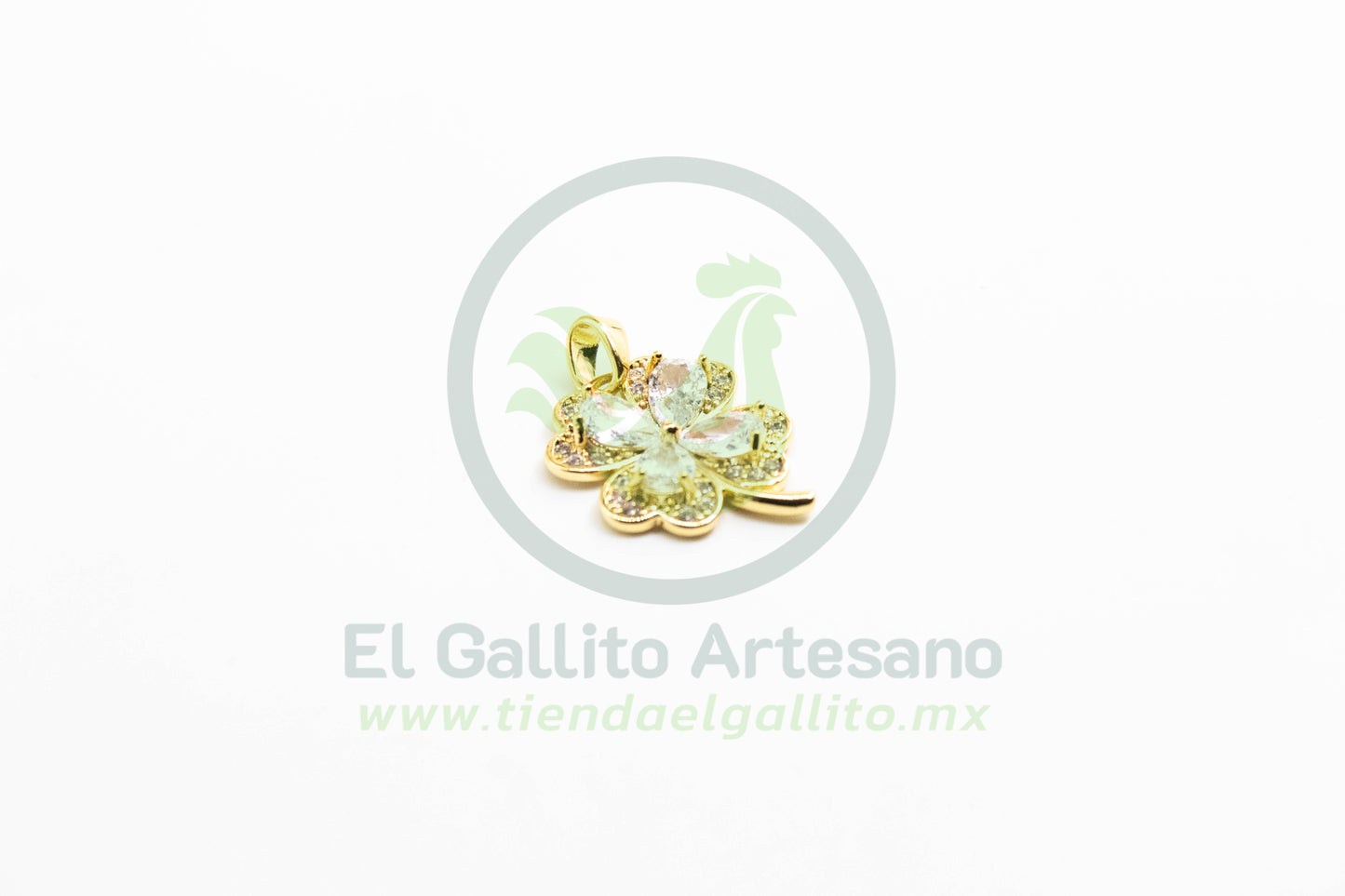 Zirconia #194 Trébol Blanco Cristales