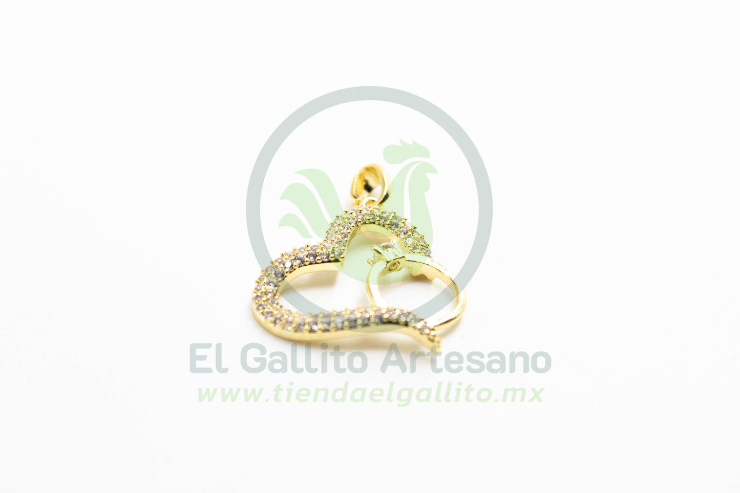 Dije Zirconia #205 | Corazón con Anillo