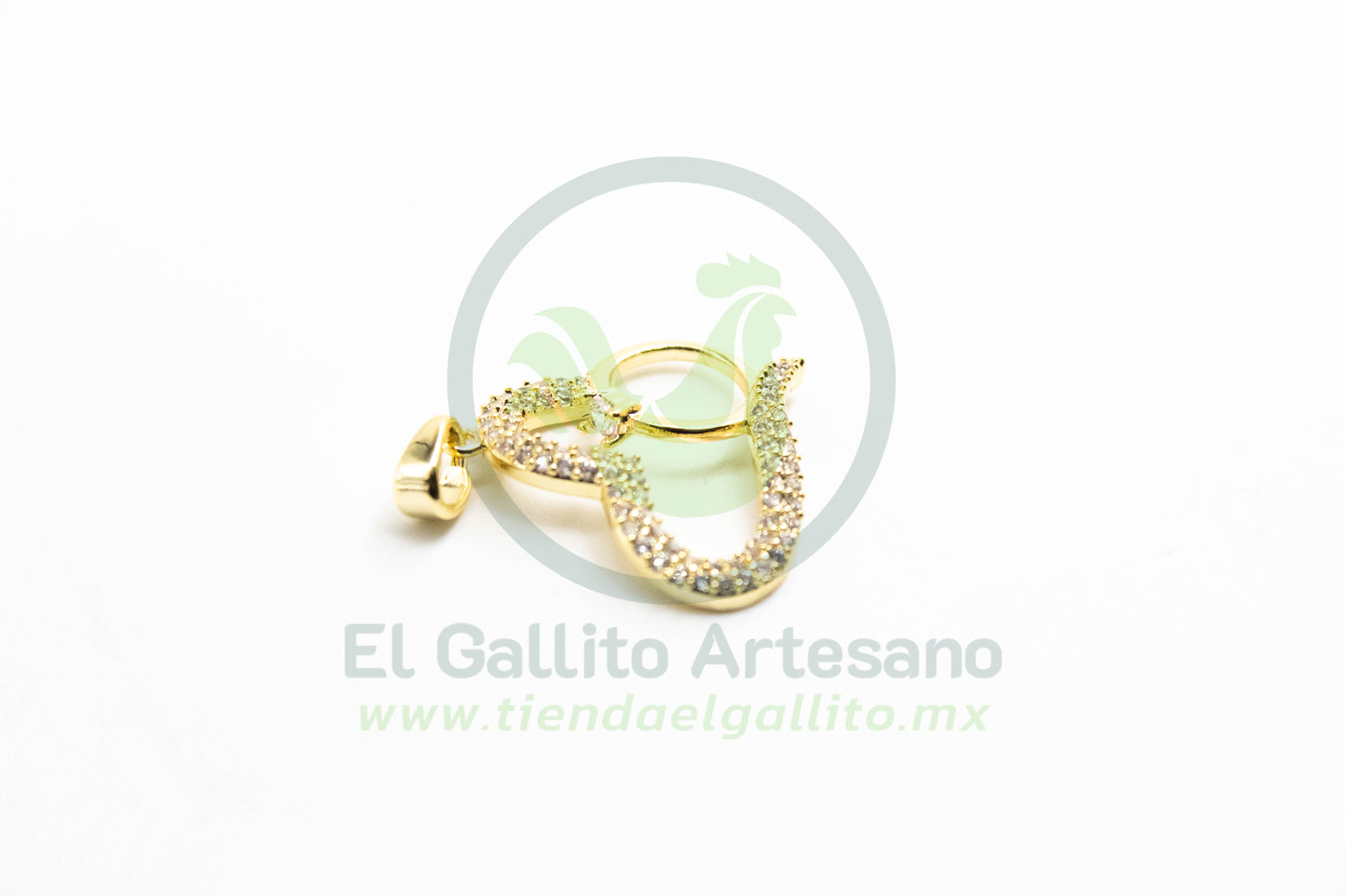 Dije Zirconia #205 | Corazón con Anillo