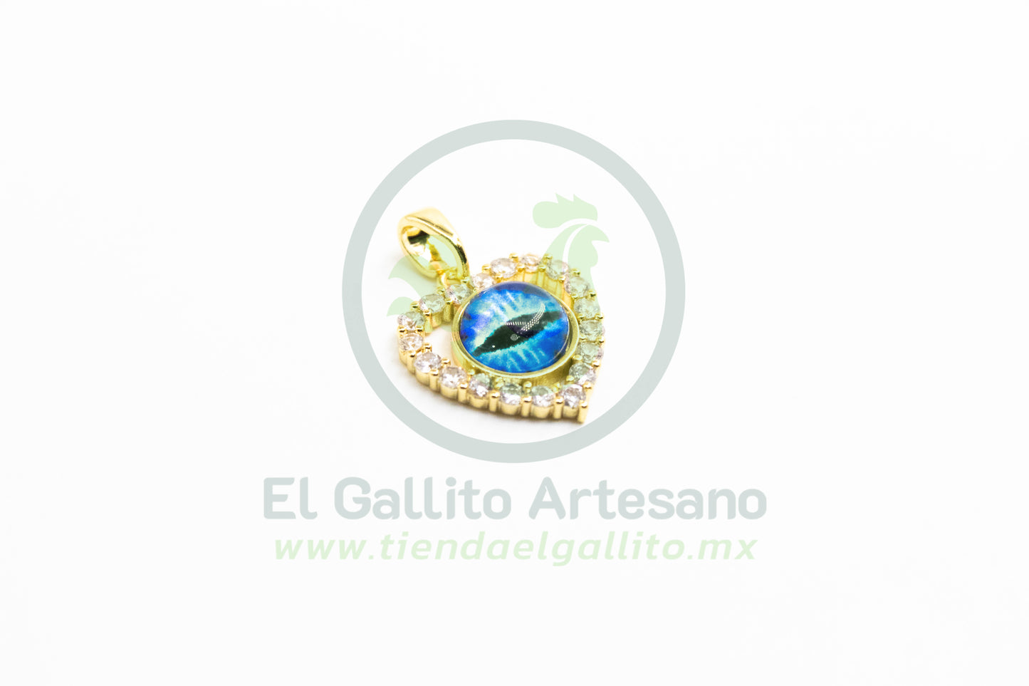 Dije Zirconia #213 | Ojo de Gato Corazón