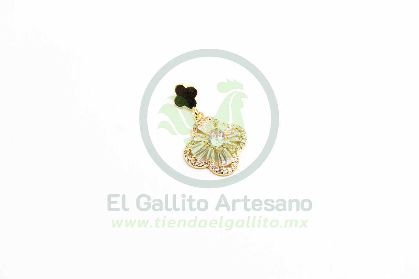 Zirconia #214 Flor 4 Pétalos Cristal