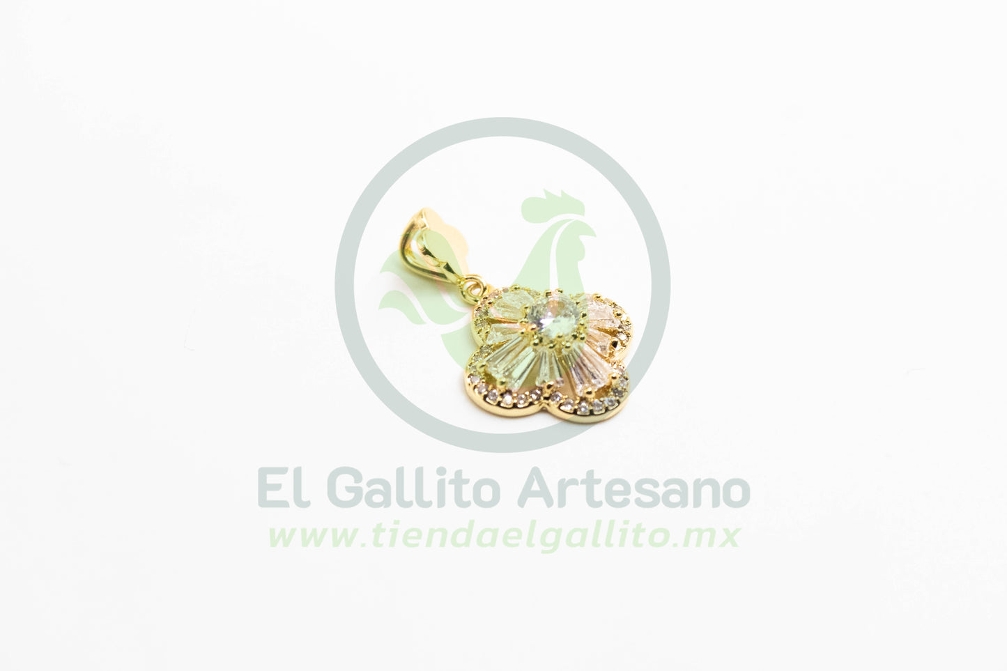 Zirconia #214 Flor 4 Pétalos Cristal