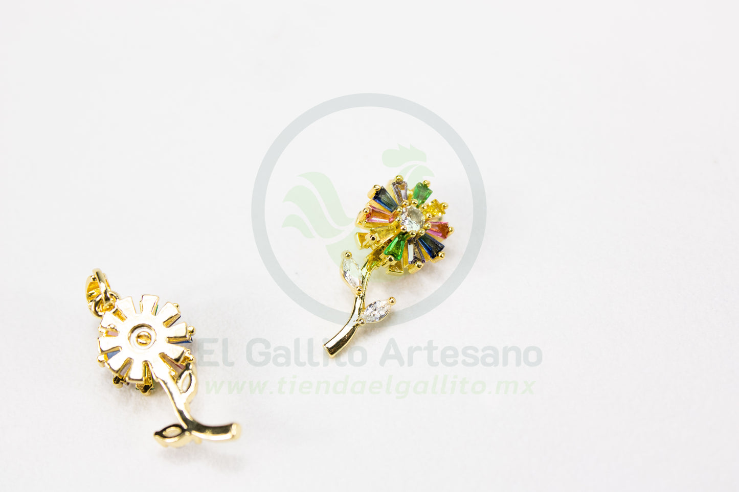 Dije Zirconia #228 | Flor Girasol Colores