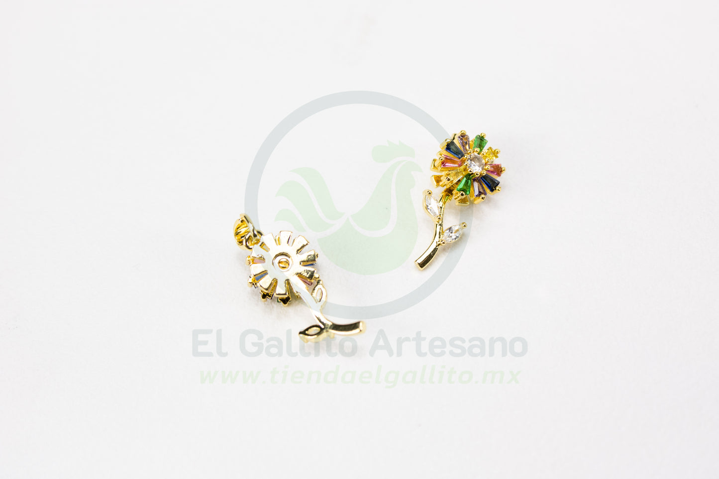 Dije Zirconia #228 | Flor Girasol Colores