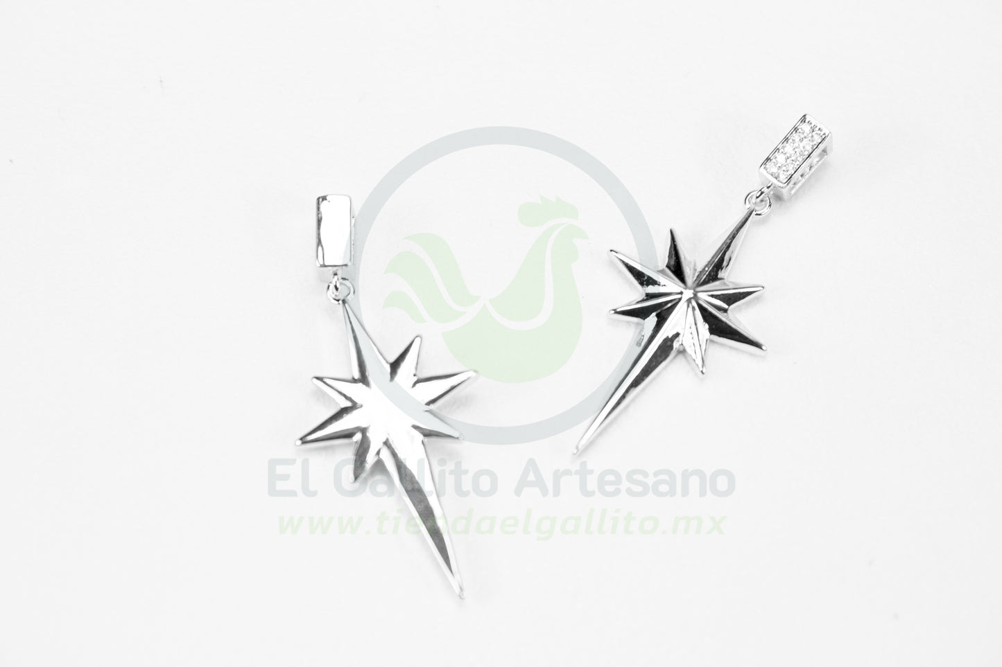 Dije Zirconia #238 | Estrella Cartesiana Dor y Plat