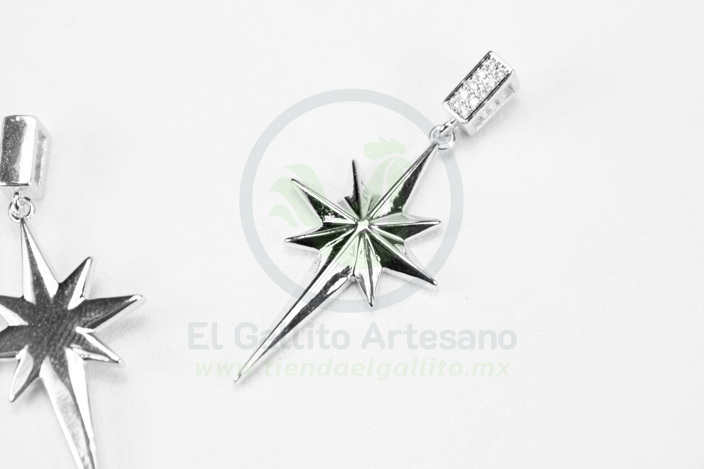 Dije Zirconia #238 | Estrella Cartesiana Dor y Plat