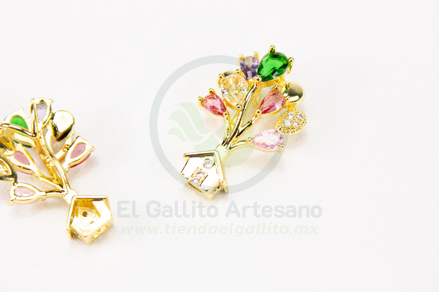 Dije Zirconia #241 | Casa con Globos Colores