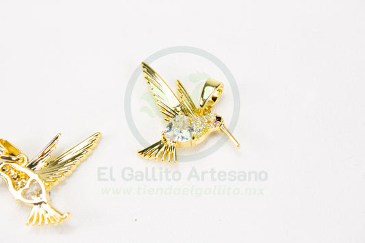 Dije Zirconia #246 | Colibrí Ch Corazón