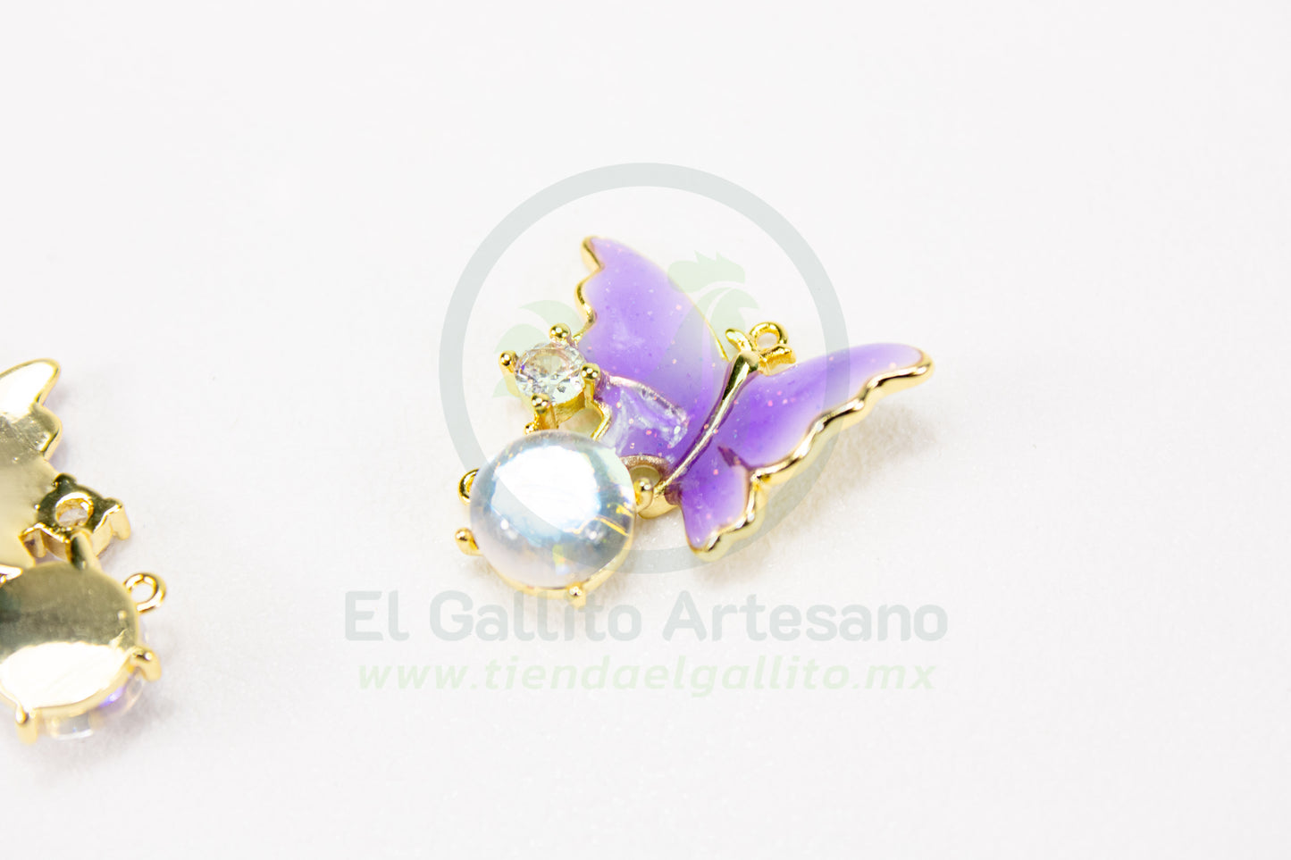 Dije Zirconia #254 | Mariposa Morada