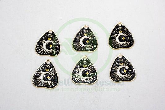 Dije #1 Esmaltado | Corazón Sol Luna