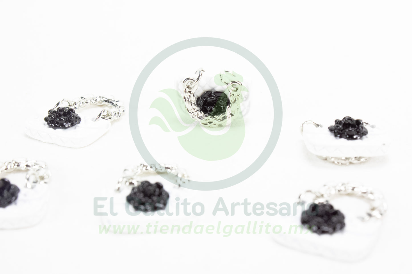 Dije #3 Esmaltado | Bolso Plateado