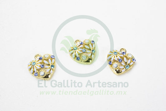 Dije #4 Esmaltado | Corazón Cristales