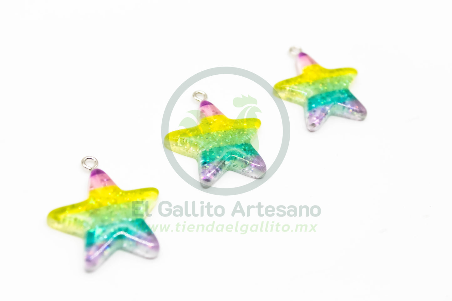 Estrella Multicolor - Dije Acrílico