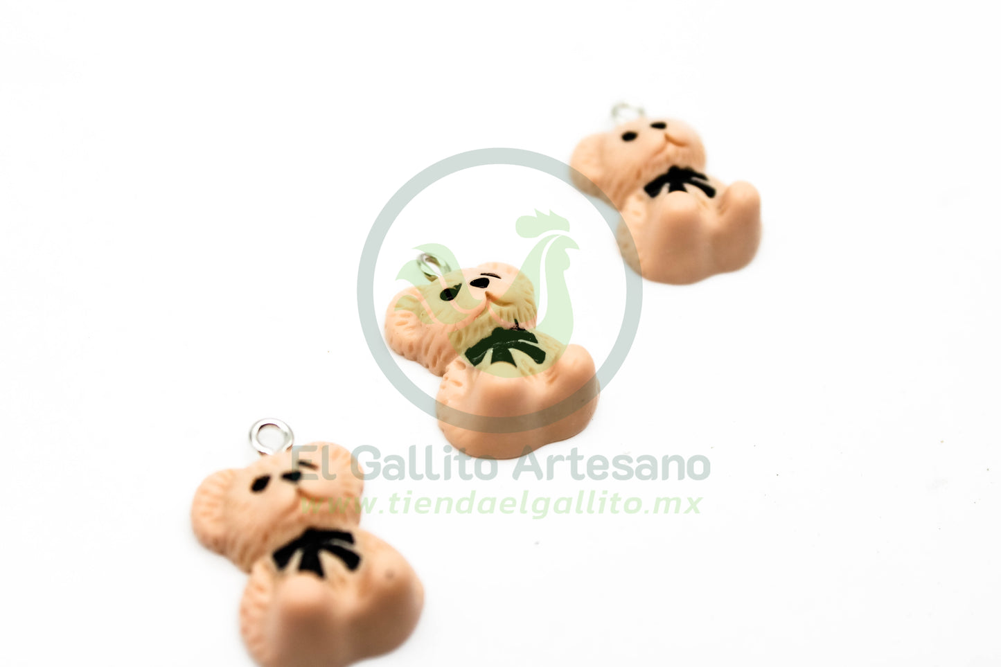 Oso Peluche Moño - Dije Acrílico
