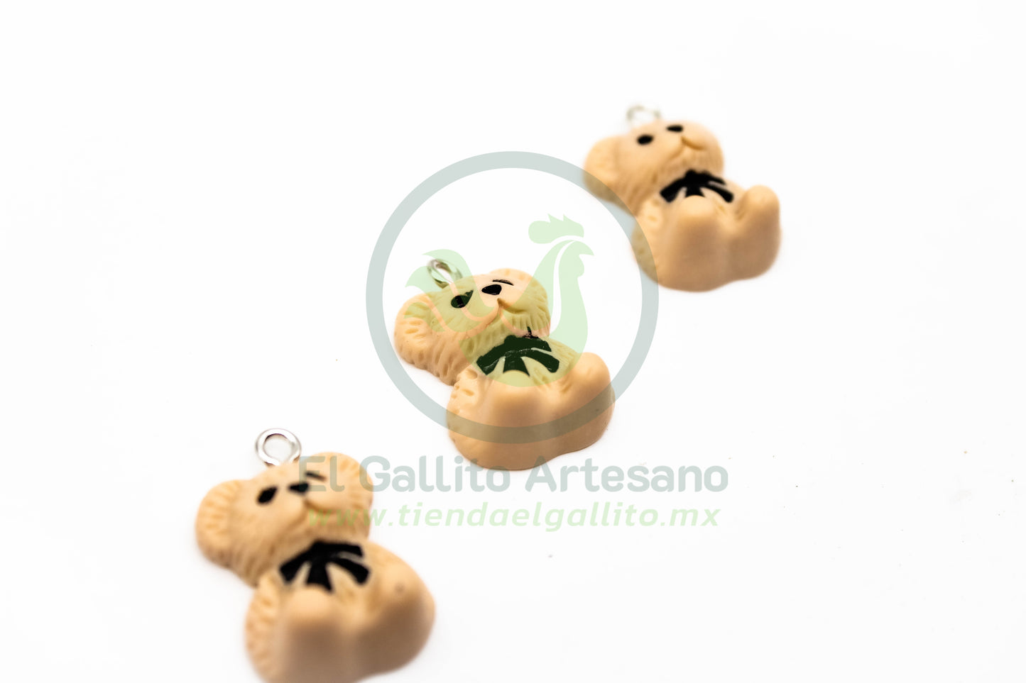 Oso Peluche Moño - Dije Acrílico