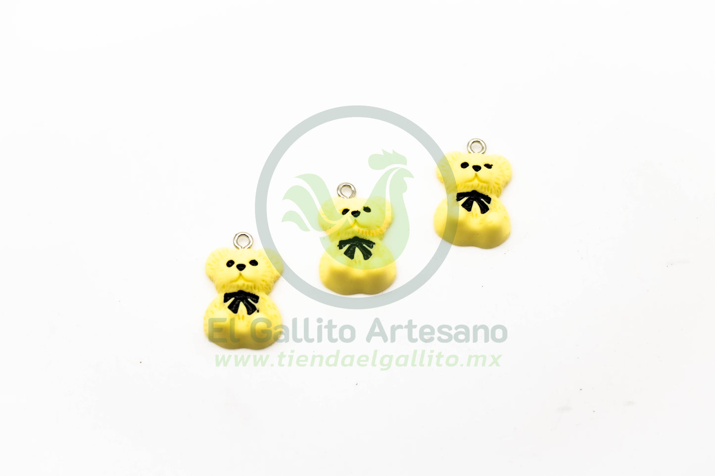 Oso Peluche Moño - Dije Acrílico