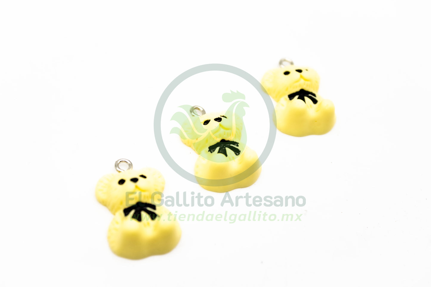 Oso Peluche Moño - Dije Acrílico