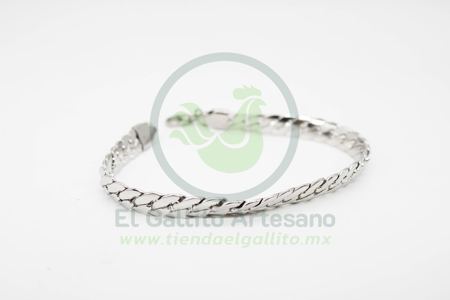 Esclava Acero 1.8-21cm Eslabón Espiga Plata