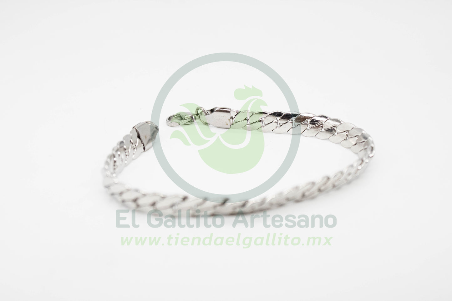 Esclava Acero 1.8-21cm Eslabón Espiga Plata