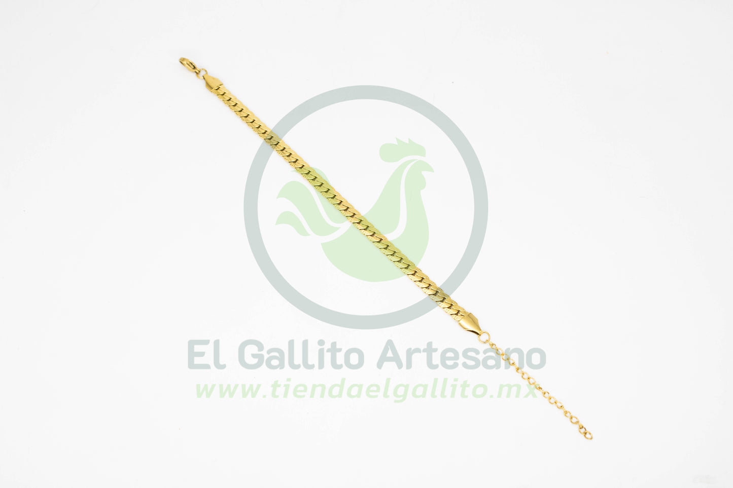 Esclava Acero 1.8-17+5cm Eslabón Espiga Plata
