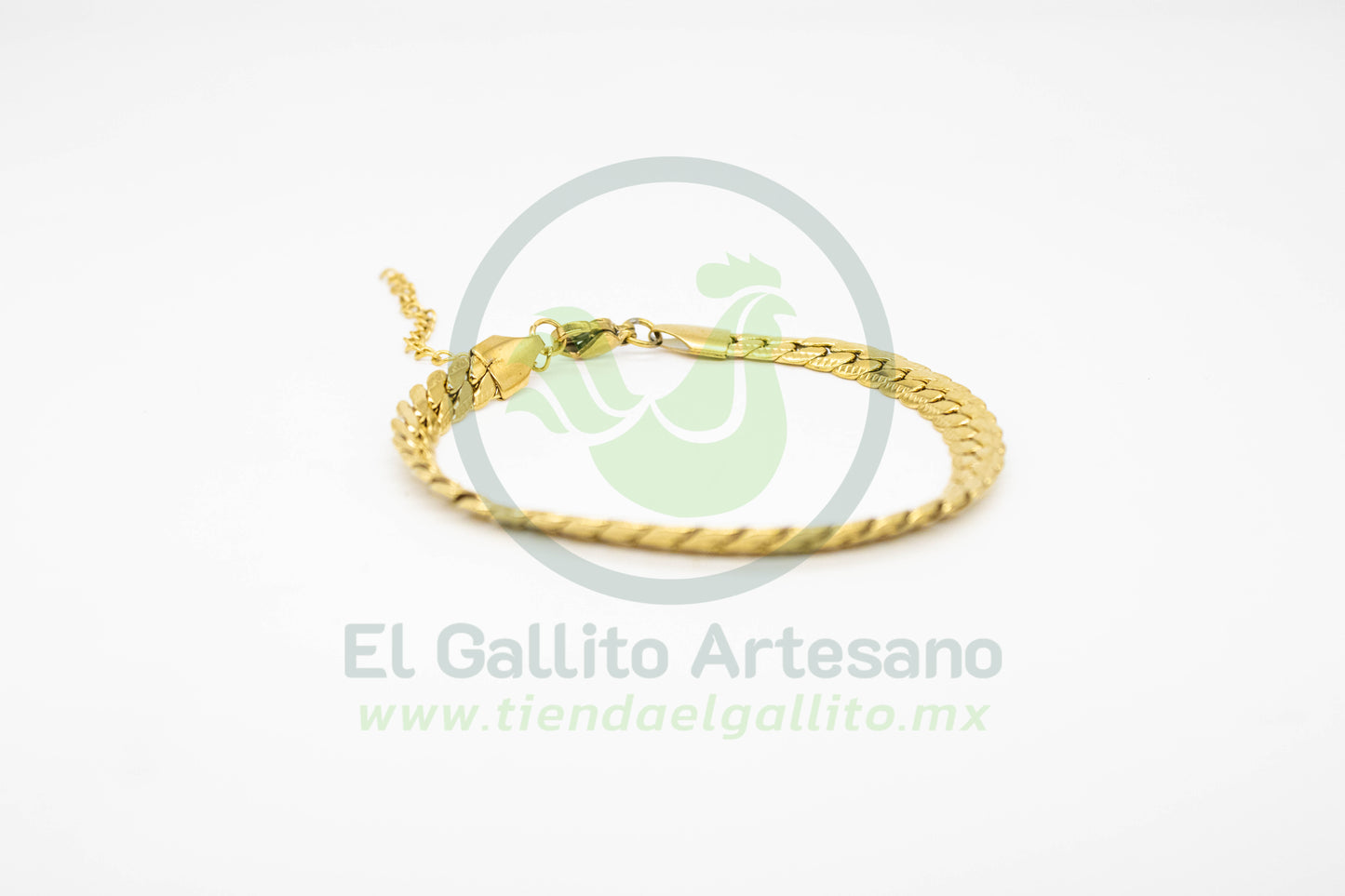 Esclava Acero 1.8-17+5cm Eslabón Espiga Plata