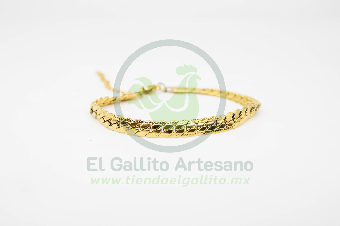 Esclava Acero 1.8-17+5cm Eslabón Espiga Plata