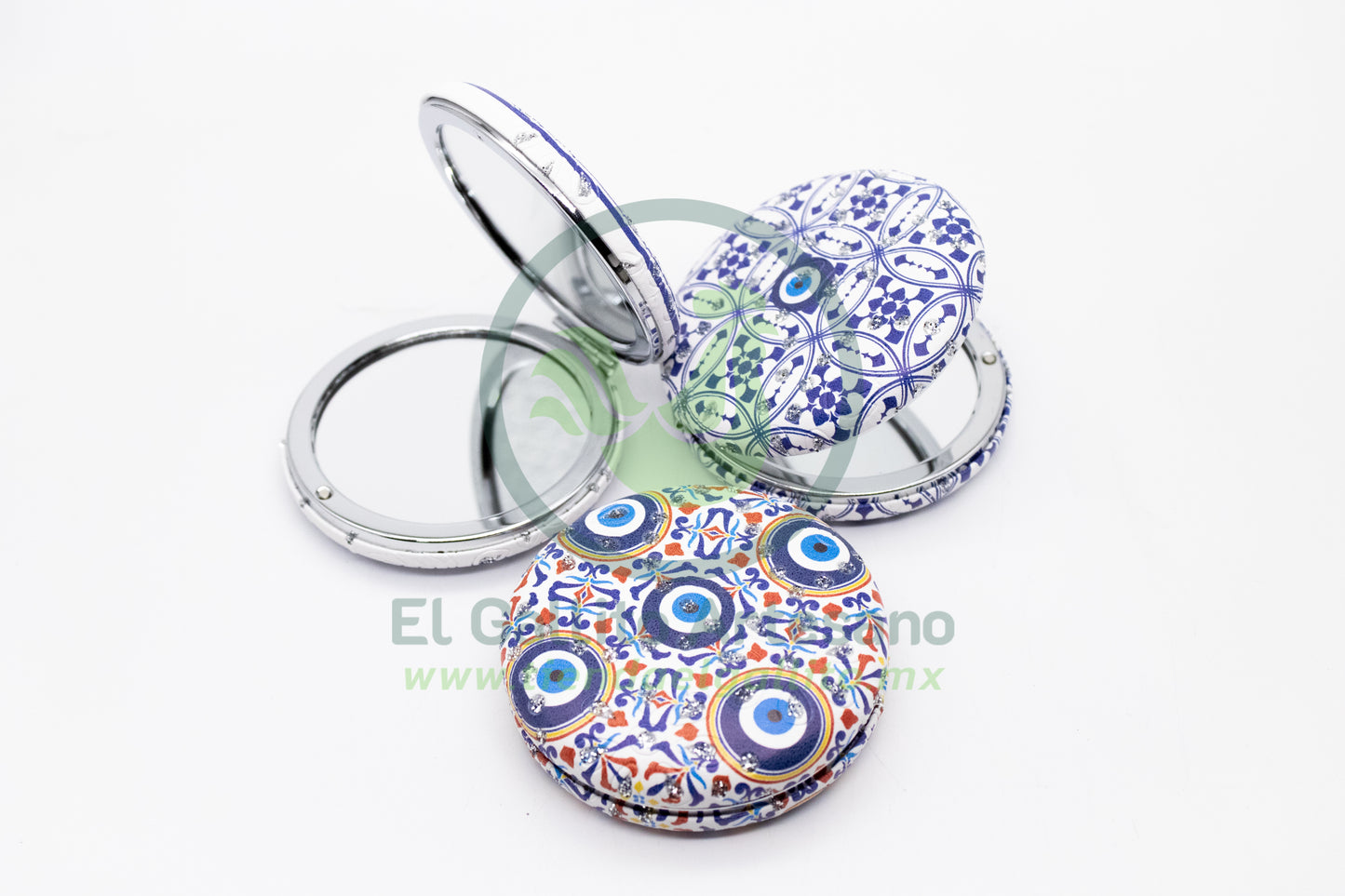 Espejo Circular MD2 | Ojo Turco Azul