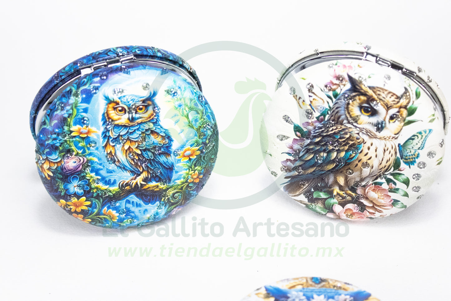 Espejo Redondo 25-1 #15 | Búhos Azules