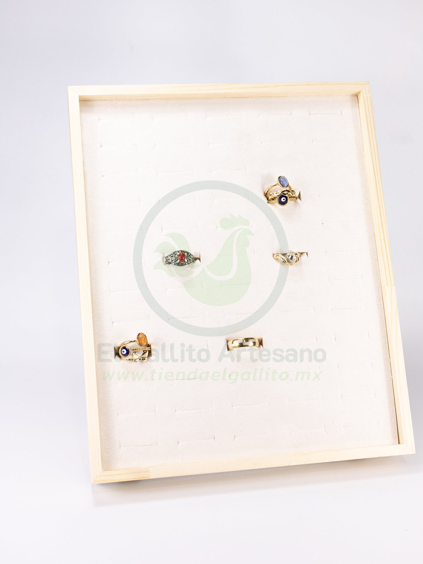 Exhibidor #137 Beige | Anillo Madera
