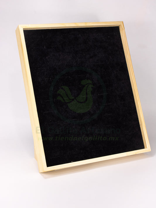 Exhibidor #136 Negro | Anillo Madera