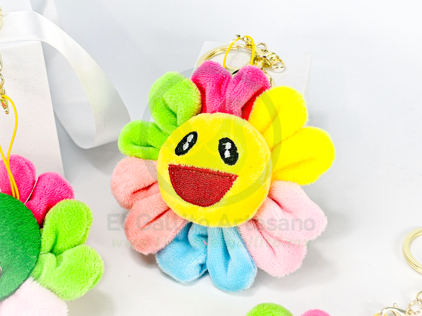 Llavero Peluche #20 24-4 | Flor Carita Multi