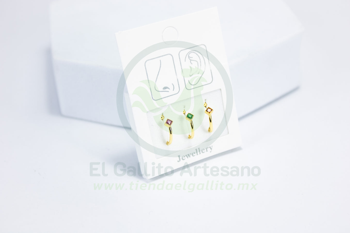 Piercing 24-4 MD03 | 3 Piezas Gemas Colores