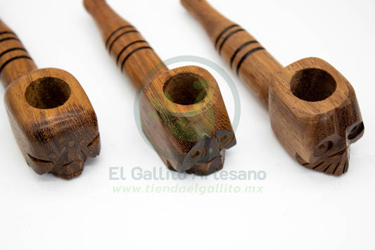 Pipa Madera Calavera Torneada Cola Resina