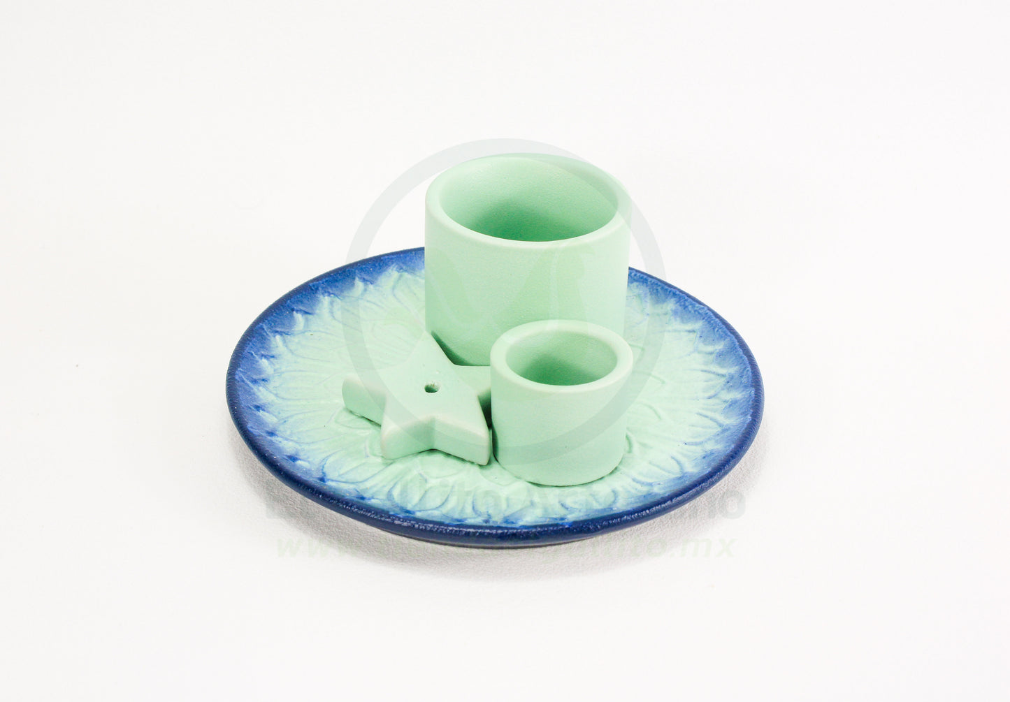 Porta Incensario Jcsmj05-4 | Estrella Verde Agua