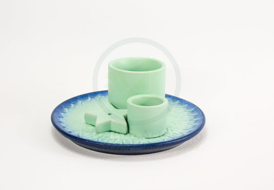 Porta Incensario Jcsmj05-4 | Estrella Verde Agua