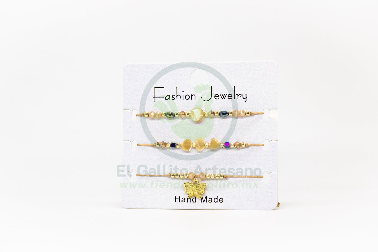 Pulsera 3 Hilos MD09 | Citrino