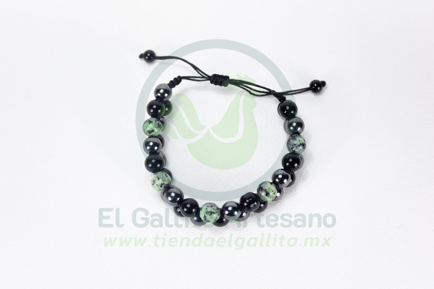 Pulsera A25-1 BLM #14 | Verde Jaspe Doble