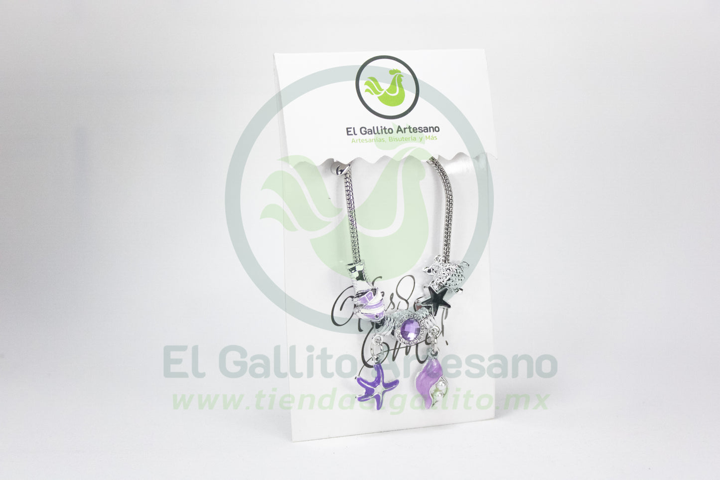 Pulsera A25-1 Charms #23 | Caracol Lila