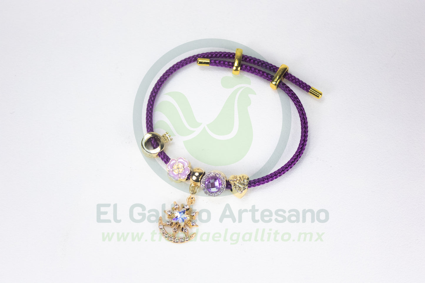Pulsera A25-1 Charms #04 | Estrella Morado
