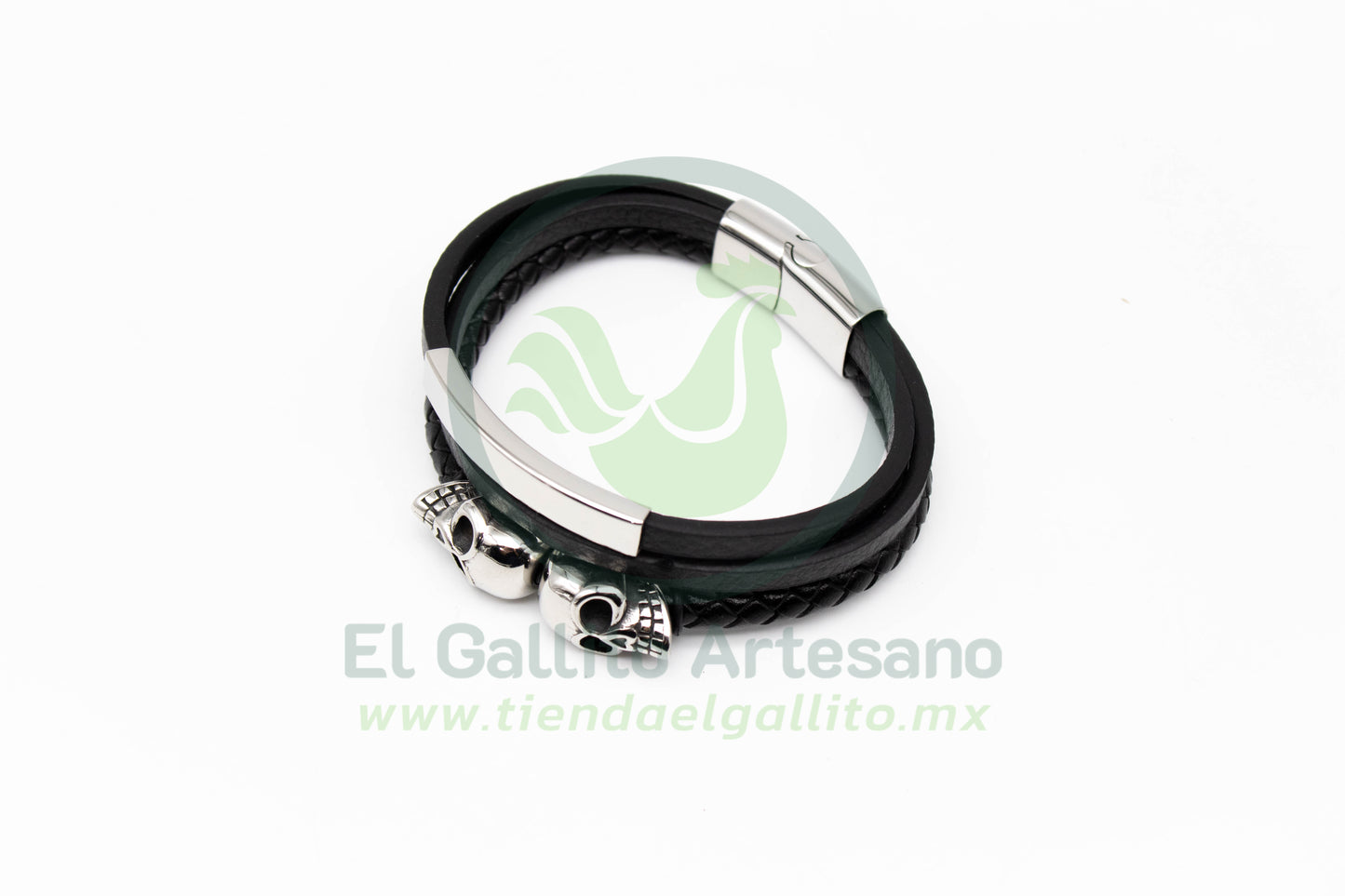 Pulsera ACPI MD06 |3H Calaveras + Trenzado
